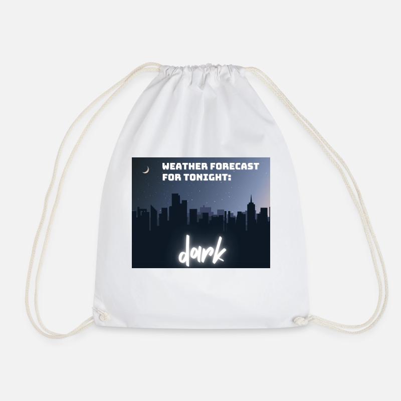 Weather Forecast For Tonight Dark - Drawstring Bag - white