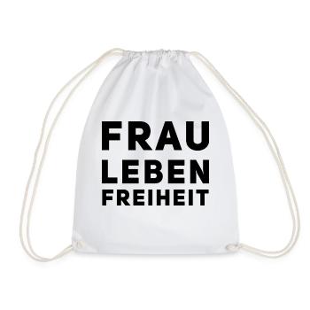Frau Leben Freiheit Iran - Turnbeutel - Weiß - Vorne