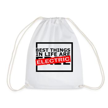 Les meilleures choses dans la vie sont électriques 😎 - Sac de sport léger - blanc - Devant