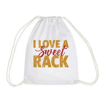 I Love A Sweet Rack 3 - Drawstring Bag - white - Front