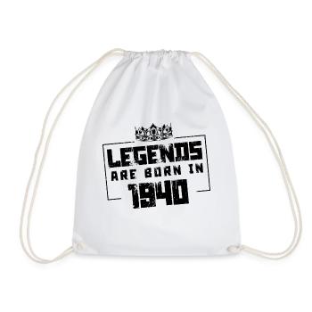 1940 Legends Born in - Drawstring Bag - white - Front