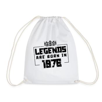 1976 Legends Born in - Drawstring Bag - white - Front