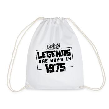 1975 legends born in - Turnbeutel - Weiß - Vorne