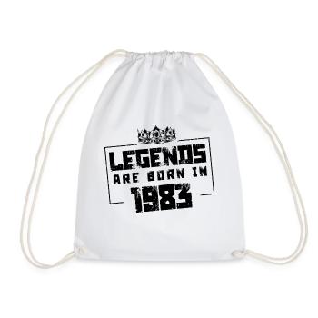 1983 legends born in - Turnbeutel - Weiß - Vorne