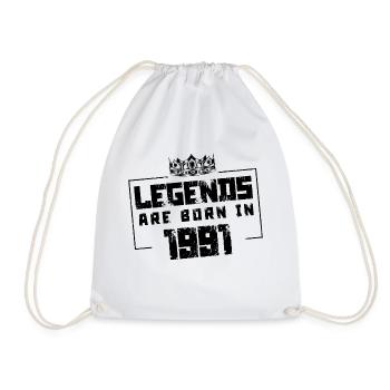 1991 legends born in - Turnbeutel - Weiß - Vorne