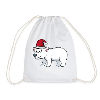 Polar Bear Comic Christmas - Sac de sport léger - blanc - Devant