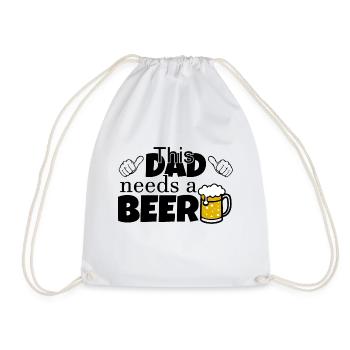 Dad need Beer - Turnbeutel - Weiß - Vorne