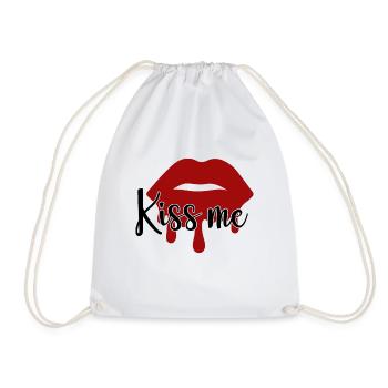 Kiss me - Turnbeutel - Weiß - Vorne