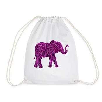 Éléphant - Sac de sport léger - blanc - Devant
