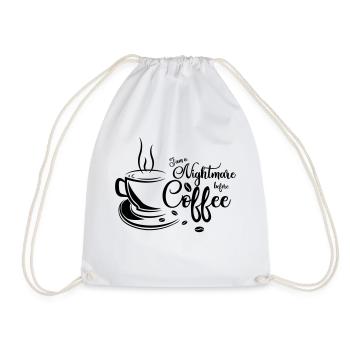 Kaffe Tasse eng - Turnbeutel - Weiß - Vorne