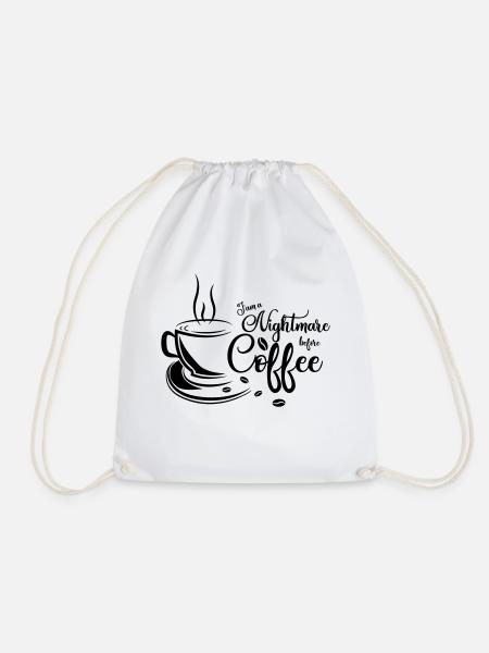 Kaffe Tasse eng - Turnbeutel - Weiß