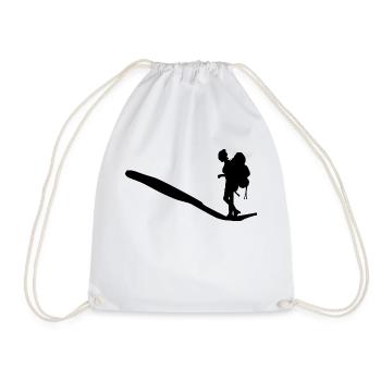 Adventure Travel Hiking Mountain - Drawstring Bag - white - Front