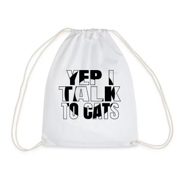 Cadeau Cat Face Sweats à capuche et sweat-shirts - Sac de sport léger - blanc - Devant