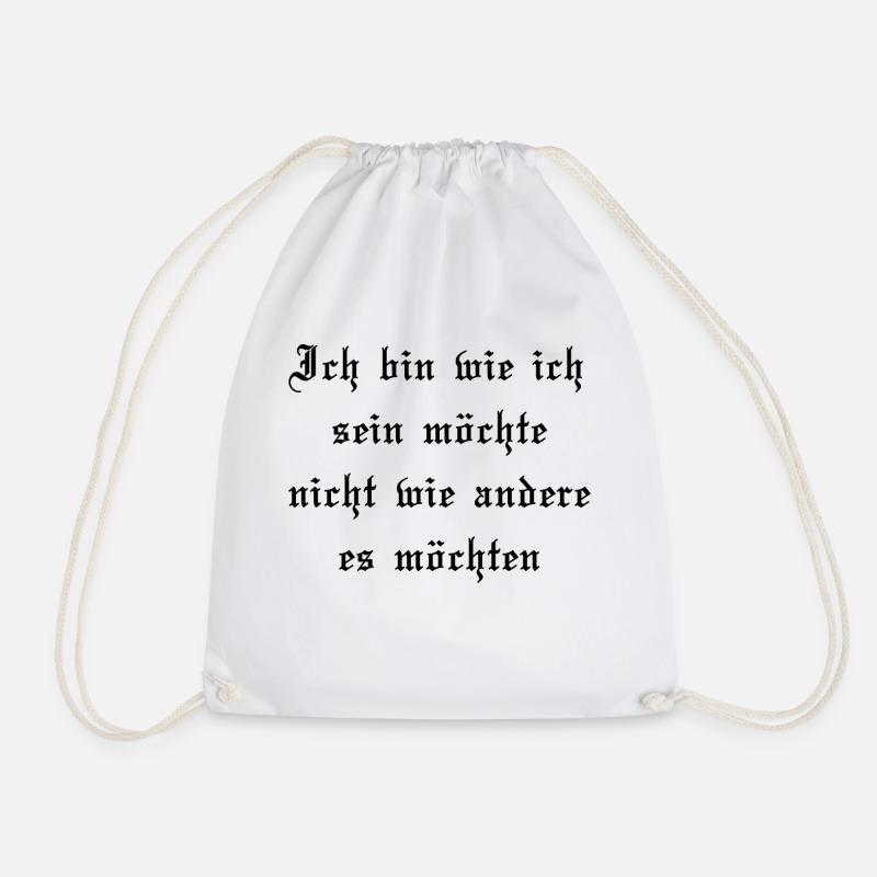 Ich bin wie ich sein möchte - Turnbeutel - Weiß