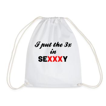 J’ai mis le 3 X dans Sexxxy - Sac de sport léger - blanc - Devant