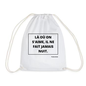 T-shirt, proverbe africain - Sac de sport léger - blanc - Devant