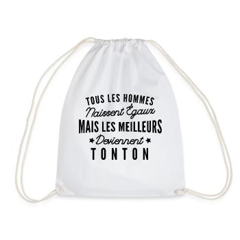 les meilleurs deviennent tonton / cadeau tonton - Sac de sport léger - blanc - Devant
