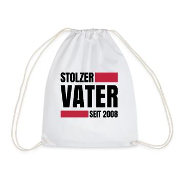 Stolzer Vater 2008 - Turnbeutel - Weiß - Vorne