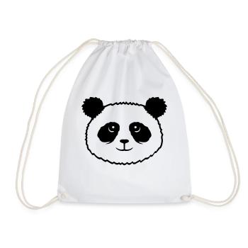 Panda Bear Face Mignon Tête Mignon Sourire Mignon Nice - Sac de sport léger - blanc - Devant