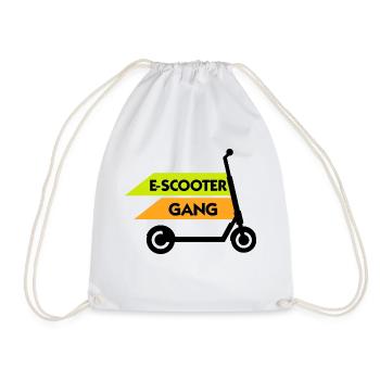 E-Scooter Scooter - Drawstring Bag - white - Front