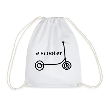 E-Scooter Scooter - Drawstring Bag - white - Front