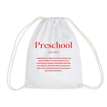 Preschool Definition - Drawstring Bag - white - Front