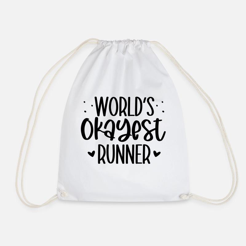 World's okayest runner - Sac de sport léger - blanc