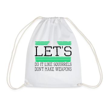 Funny Quote Peace Symbol Present Idea Global Peace - Drawstring Bag - white - Front