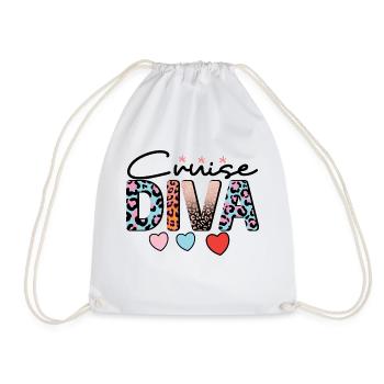 Cruise Diva - Drawstring Bag - white - Front