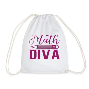Math Diva, For all divas who love mathematics - Drawstring Bag - white - Front