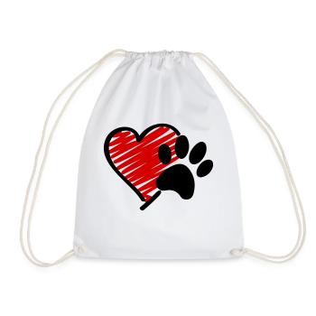 dog love - Turnbeutel - Weiß - Vorne