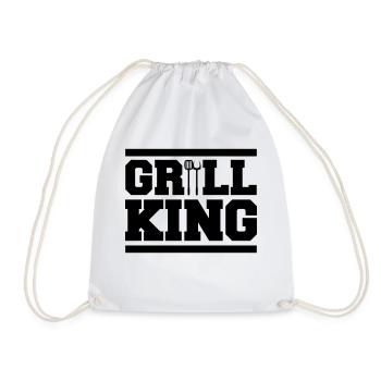 Grill King - Drawstring Bag - white - Front