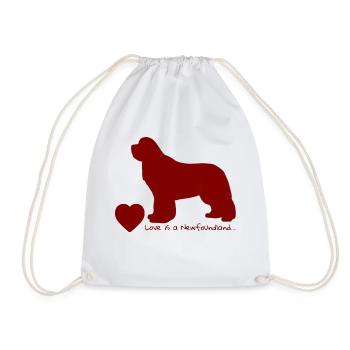 Love is a Newfoundland 015 - Turnbeutel - Weiß - Vorne