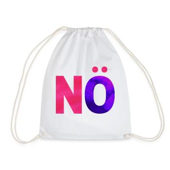 NO. One shirt, one word. - Drawstring Bag - white - Front