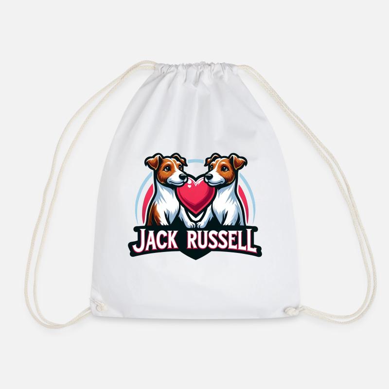 Liebe Jack Russell - Turnbeutel - Weiß