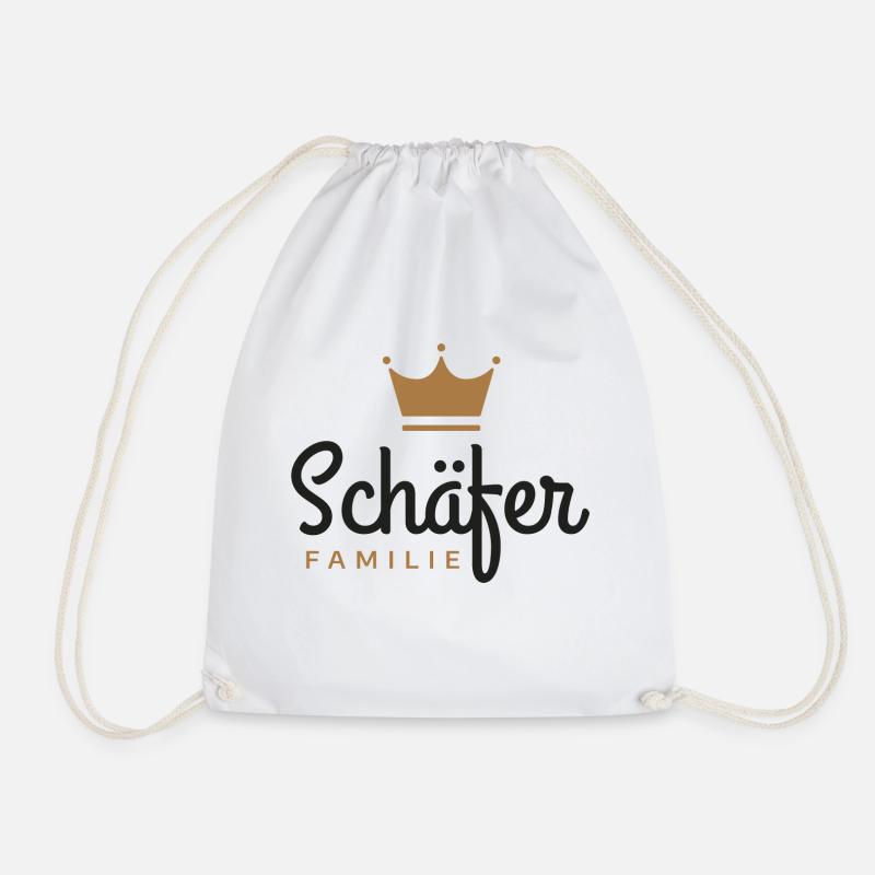 Schäfer-Familie - Turnbeutel - Weiß