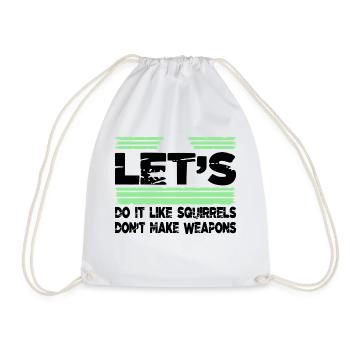 Present Idea Quote Hippie Festival - Drawstring Bag - white - Front