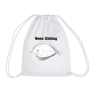 Gone Fishing 2 - Drawstring Bag - white - Front