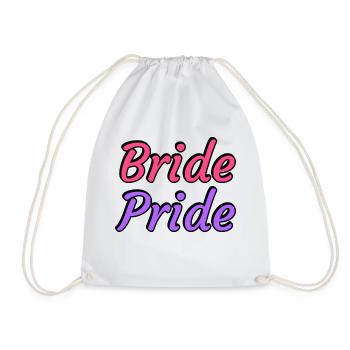 Braut Pride - Lesbische Hochzeit - Turnbeutel - Weiß - Vorne
