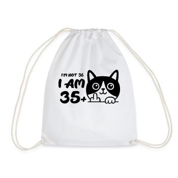 Je n’ai pas 36 ans, j’en ai 35 plus 1 doigt d’honneur - Sac de sport léger - blanc - Devant