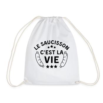 Le saucisson c est la vie 2 - Sac de sport léger - blanc - Devant