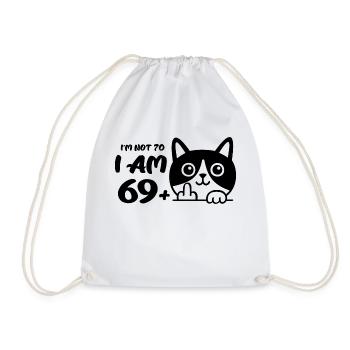 Je n’ai pas 70 ans, j’en ai 69 plus 1 doigt d’honneur - Sac de sport léger - blanc - Devant
