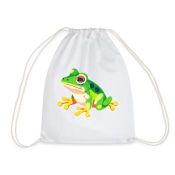 Frog - Drawstring Bag - white - Front