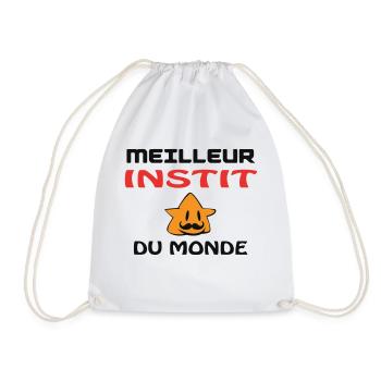 MEILLEUR INSTIT DU MONDE - Sac de sport léger - blanc - Devant