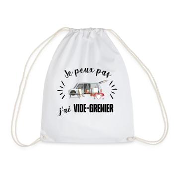 je peux pas j'ai vide-grenier - Sac de sport léger - blanc - Devant
