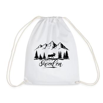 Suède Suède Viking Nordique Scandinavie Solstice d’été - Sac de sport léger - blanc - Devant