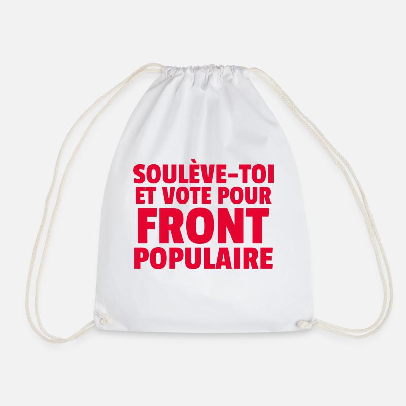 Front populaire - élections législatives 2024 - Sac de sport léger - blanc