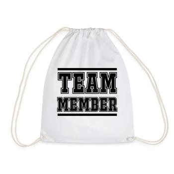 Team Member 2 - Drawstring Bag - white - Front