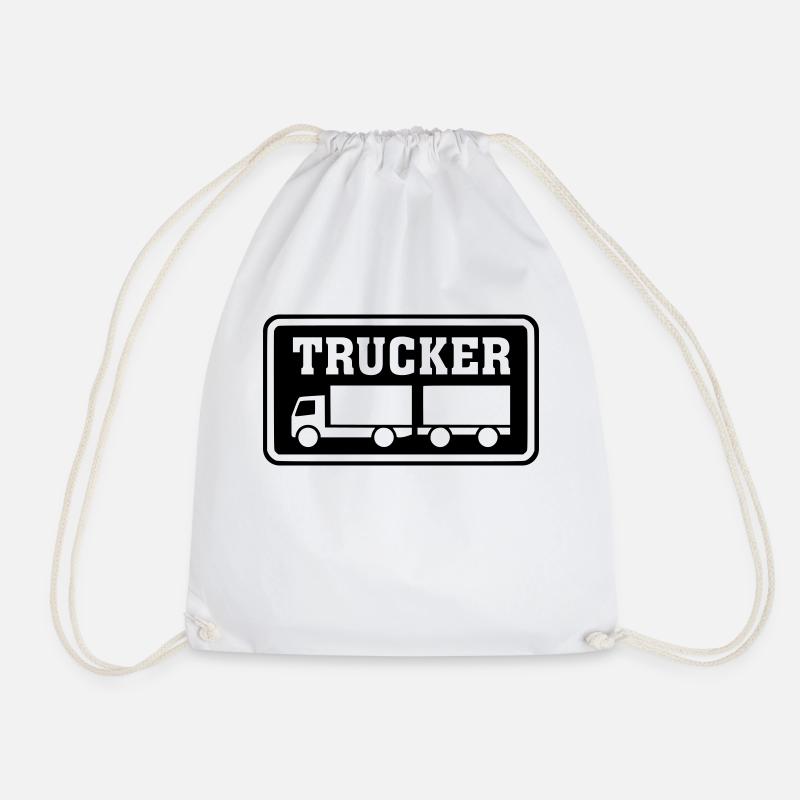 Bouclier Camionneur Remorque Train Inversé - Sac de sport léger - blanc