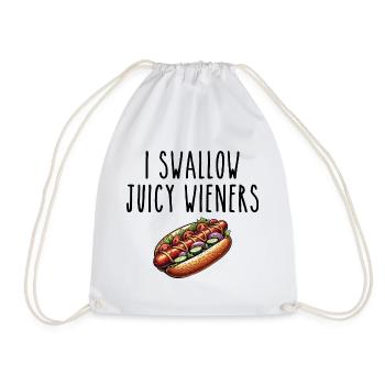 I Swallow Juicy Wieners | Joke, Sarcastic, Funny - Sac de sport léger - blanc - Devant